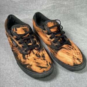 Vans Womens 9 Mens 7 Orange Black Tie Dye Lace Up omfort Shoes
